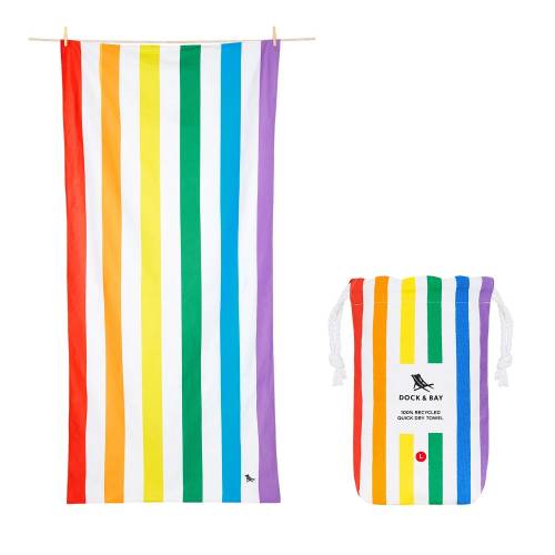 Toalla 100% reciclada Arco iris XL, de Dock&bay