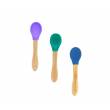 Set 3 cucharas Bambu 3 colores (Azul/Verde/Morada) , de Ecorascals